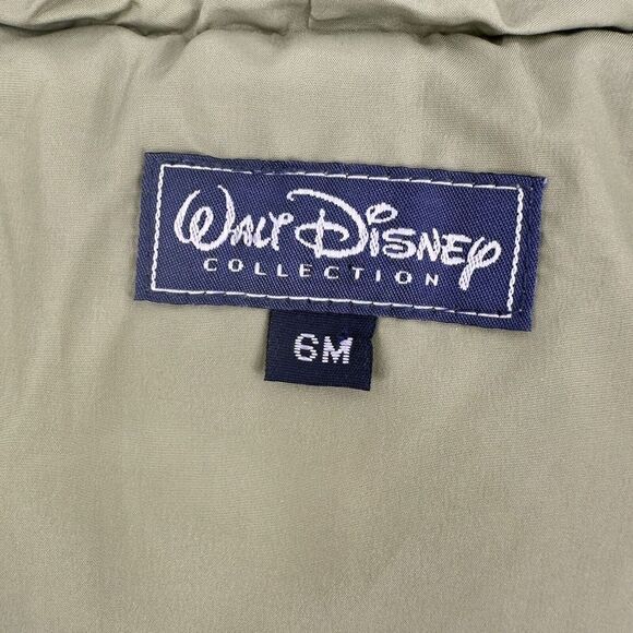 Walt Disney Collection Puffer Jacket Green Minnie Mouse Hooded Baby Girl 6 Month - Picture 8 of 8